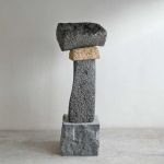 'Atlas', bluestone and travertine

#outdoorsculpture #abstractsculpture #handcarvedstone #gardensculpture
#contemporaryart #fiekederoij