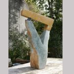 'Nature Lifts', serpentine and Portugese marble

#outdoorsculpture #abstractsculpture #indoorsculpture #inspiredbynature #contemporaryart #stonesculpture #fieekderoij