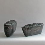 'Uncertain Course I and II'
Bluestone

#minimalabstract #abstractboats #stonesculpture #blackpolished #modernart #abstractart #fiekederoij